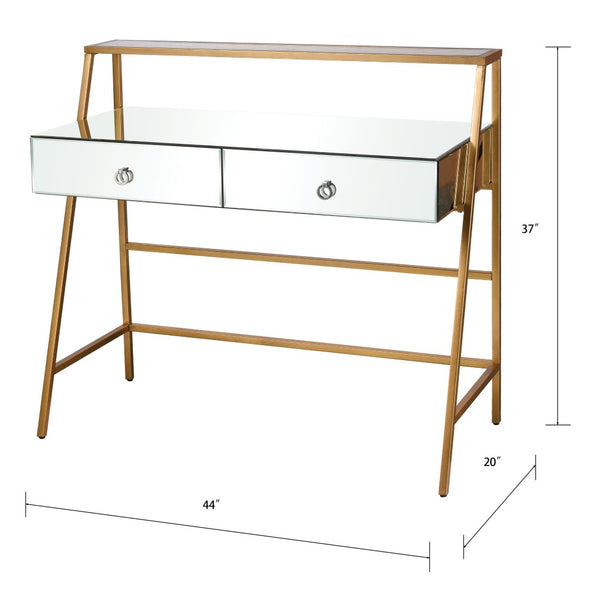 Atlas Peerage Console Table – Chic Modern Desk with Gold Leaf Finish for Home Office & Stylish Entryway TA11140-01