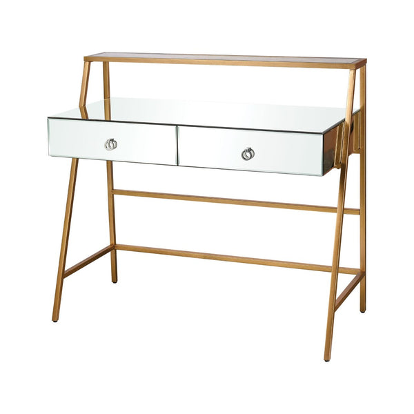 Atlas Peerage Console Table – Chic Modern Desk with Gold Leaf Finish for Home Office & Stylish Entryway TA11140-01