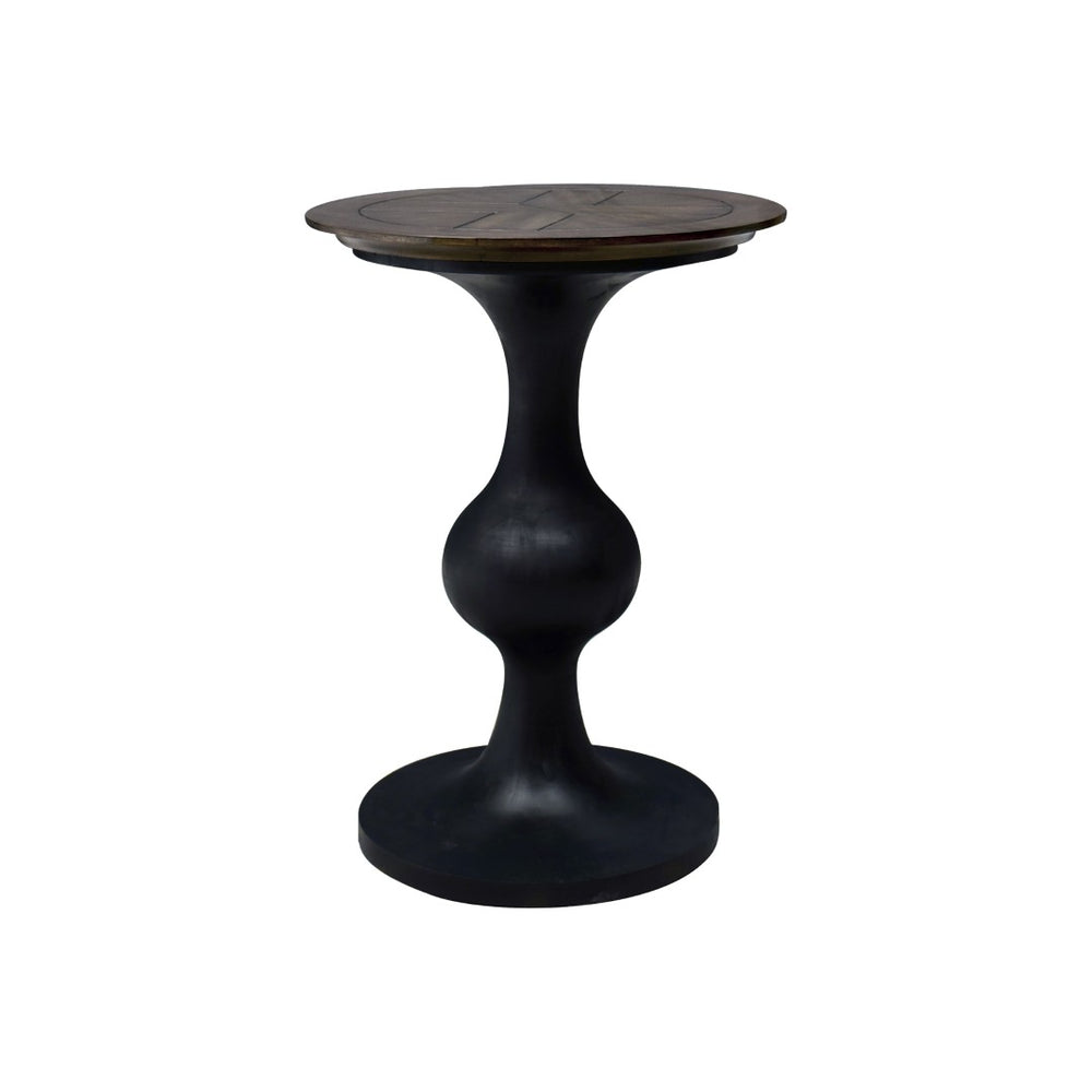 Atlas Piedmont Accent Table - Rustic Two-Tone Design with Curved Base, Perfect for Any Small Space Decor TA11141-01