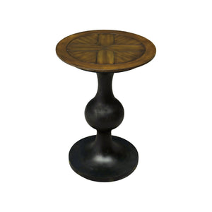 Atlas Piedmont Accent Table - Rustic Two-Tone Design with Curved Base, Perfect for Any Small Space Decor TA11141-01
