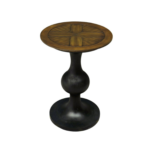 Atlas Piedmont Accent Table - Rustic Two-Tone Design with Curved Base, Perfect for Any Small Space Decor TA11141-01