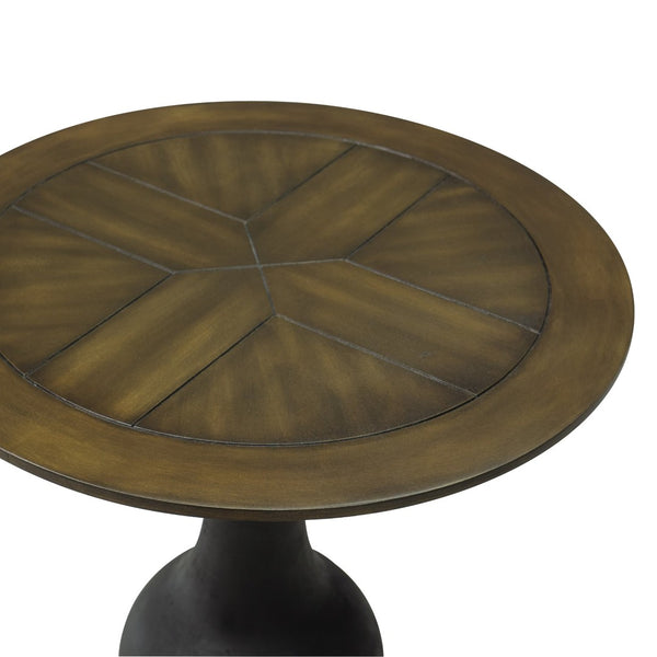Atlas Piedmont Accent Table - Rustic Two-Tone Design with Curved Base, Perfect for Any Small Space Decor TA11141-01