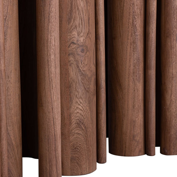 Atlas Pier Dining Table - Medium Acacia with Cream Gloss Top, Perfect for Modern and Transitional Spaces! TA11143-01
