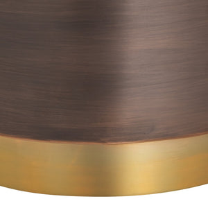 Atlas Pillar Round Pedestal Side Table - Modern Minimalism with Antique Bronze Finish for Any Space TA11144-01