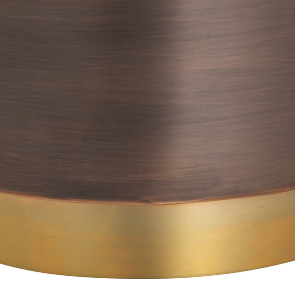 Atlas Pillar Round Pedestal Side Table - Modern Minimalism with Antique Bronze Finish for Any Space TA11144-01