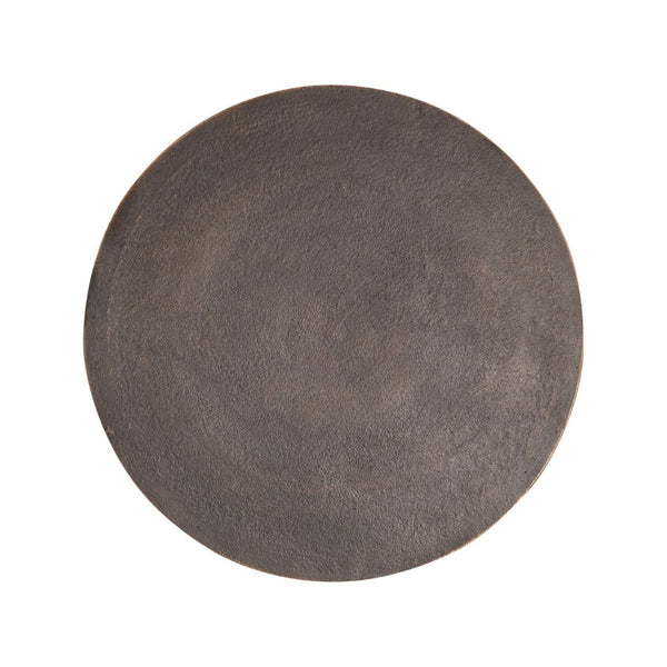 Atlas Pillar Round Pedestal Side Table - Modern Minimalism with Antique Bronze Finish for Any Space TA11144-01