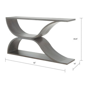 Atlas Pin Hollow Console Table - Handcrafted Mahogany Art Piece with Modern Design for Entryway or Living Room TA11145-01