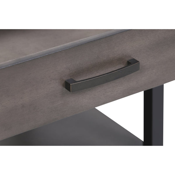 Atlas Ramsay Accent Table - Handcrafted Solid Wood Design with Charging Ports & Modern Style for Any Room TA11151-01