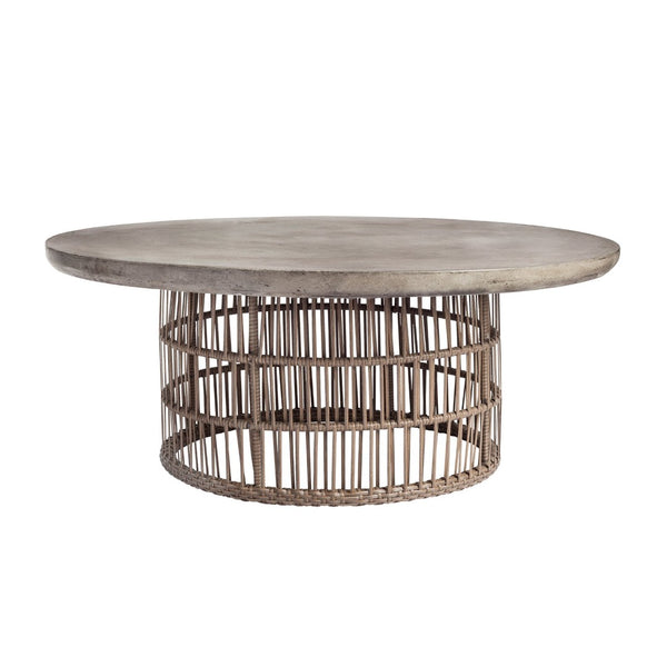 Atlas Refuge Modern Concrete Coffee Table - Stylish Low Profile Design for Contemporary Living Spaces TA11152-01