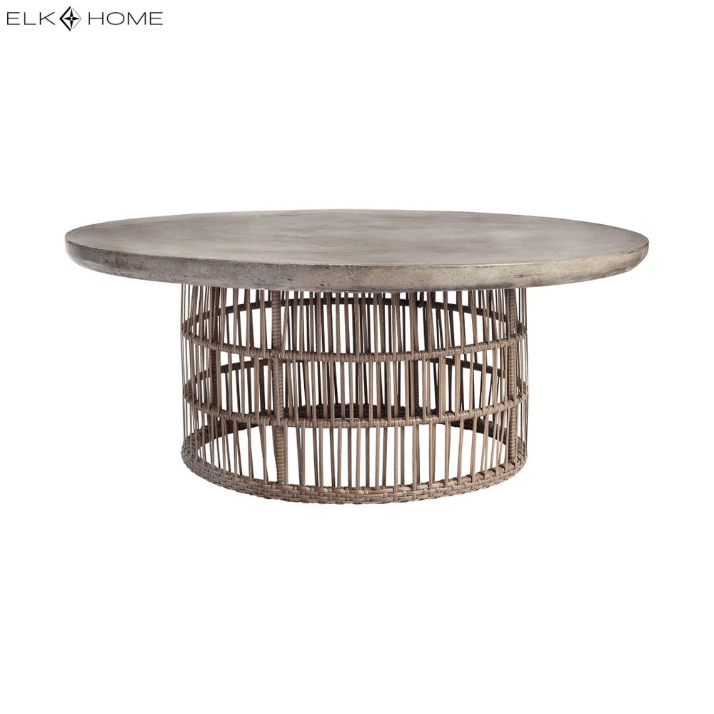 Atlas Refuge Modern Concrete Coffee Table - Stylish Low Profile Design for Contemporary Living Spaces TA11152-01
