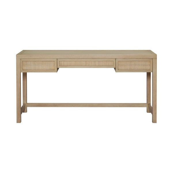 Atlas Rio Desk - Sustainably Crafted Mahogany with Cane-Front Drawers for Coastal-Inspired Elegance TA11156-01