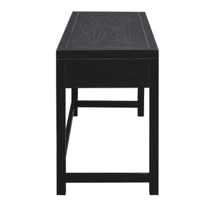 Atlas Rio Desk - Elegant Black Mahogany Workspace with Cane Drawer Accents for Modern & Traditional Spaces TA11156-02