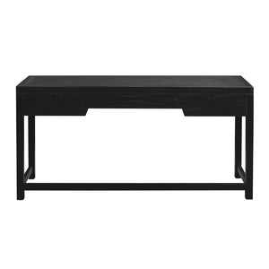 Atlas Rio Desk - Elegant Black Mahogany Workspace with Cane Drawer Accents for Modern & Traditional Spaces TA11156-02