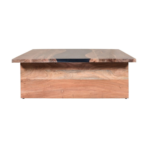 Atlas River Wood Coffee Table - Elegant Acacia Design with Natural Stain for Coastal & Rustic Interiors TA11157-01