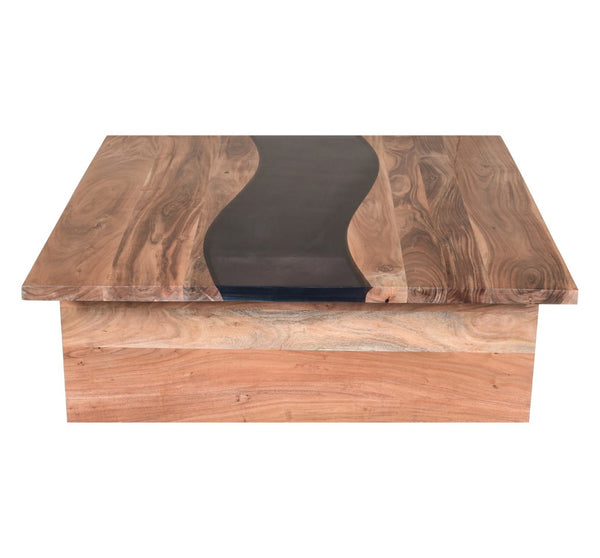 Atlas River Wood Coffee Table - Elegant Acacia Design with Natural Stain for Coastal & Rustic Interiors TA11157-01
