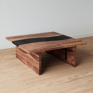 Atlas River Wood Coffee Table - Elegant Acacia Design with Natural Stain for Coastal & Rustic Interiors TA11157-01