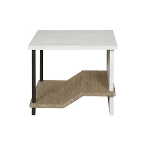 Atlas Riverview Accent Table – Modern Coastal Charm with Multi-Level Storage and Stylish Design for Any Space White TA11158-01