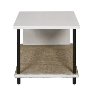 Atlas Riverview Accent Table – Modern Coastal Charm with Multi-Level Storage and Stylish Design for Any Space White TA11158-01