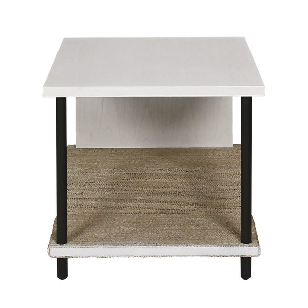 Atlas Riverview Accent Table – Modern Coastal Charm with Multi-Level Storage and Stylish Design for Any Space White TA11158-01