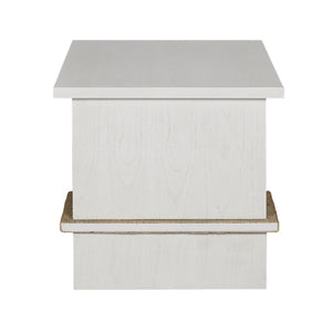 Atlas Riverview Accent Table – Modern Coastal Charm with Multi-Level Storage and Stylish Design for Any Space White TA11158-01
