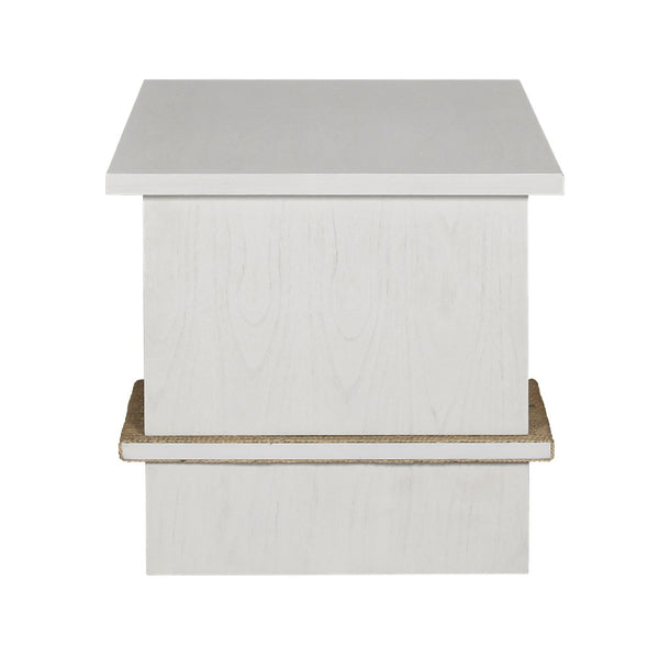 Atlas Riverview Accent Table – Modern Coastal Charm with Multi-Level Storage and Stylish Design for Any Space White TA11158-01