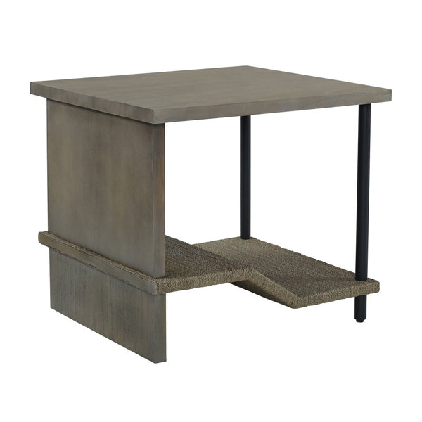 Atlas Riverview Accent Table – Modern Coastal Charm with Multi-Level Storage and Stylish Design for Any Space Gray TA11158-02
