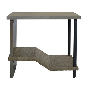 Atlas Riverview Accent Table – Modern Coastal Charm with Multi-Level Storage and Stylish Design for Any Space Gray TA11158-02