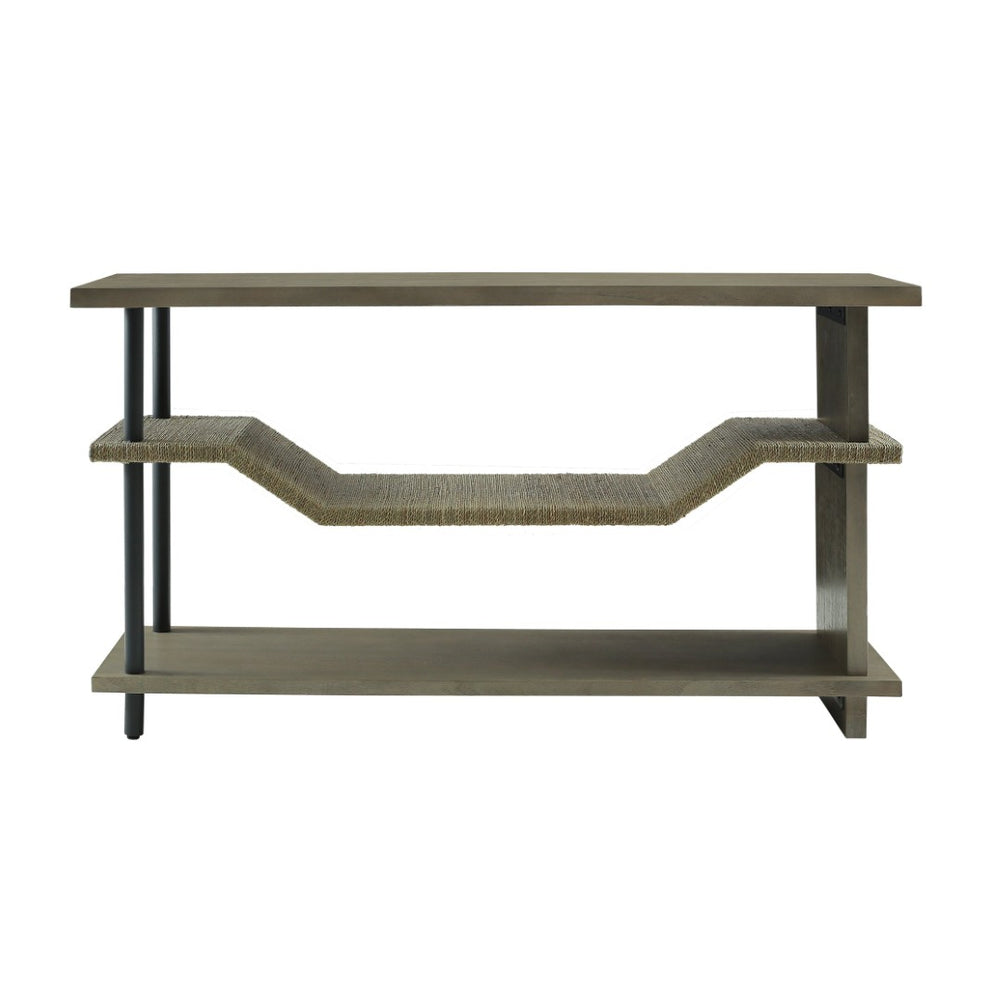 Atlas Riverview Console Table - Stylish Gray Three-Tier Design for Versatile Home Storage & Decor TA11160-01