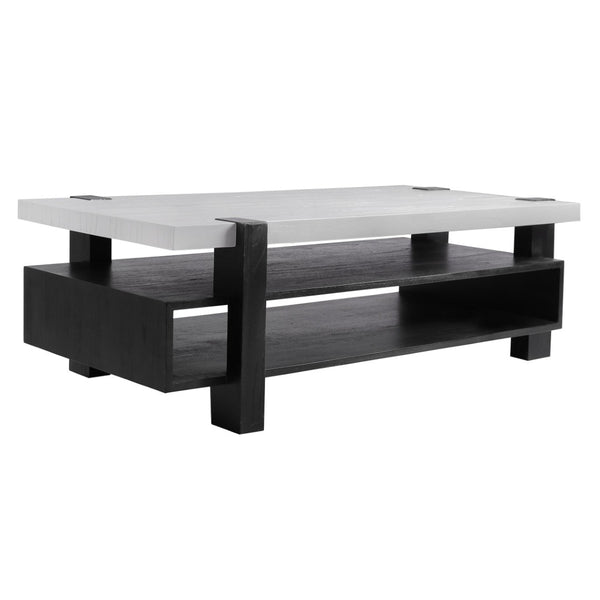 Atlas Riviera Coffee Table - Modern Two-Tone Checkmate White & Black Design for Contemporary Living Spaces TA11161-01