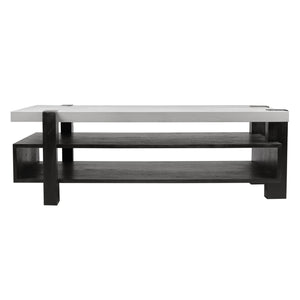 Atlas Riviera Coffee Table - Modern Two-Tone Checkmate White & Black Design for Contemporary Living Spaces TA11161-01