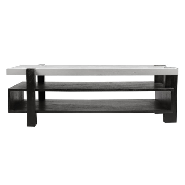 Atlas Riviera Coffee Table - Modern Two-Tone Checkmate White & Black Design for Contemporary Living Spaces TA11161-01