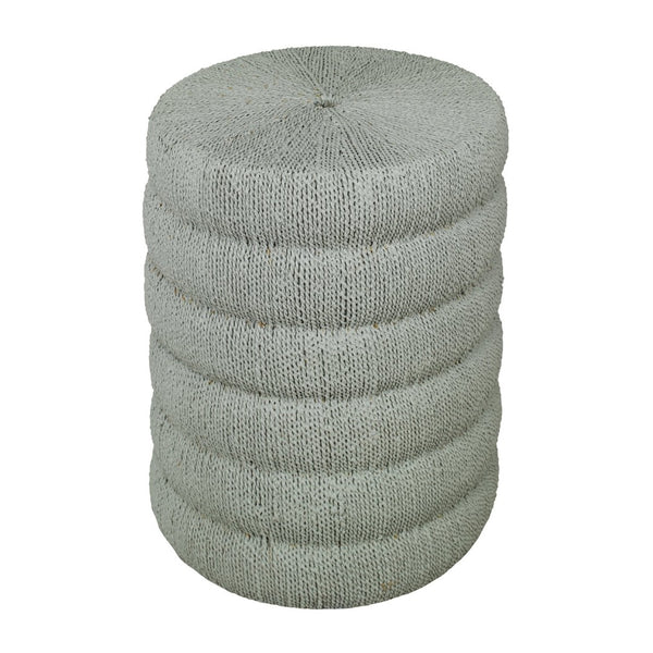 Atlas Sawyer Coastal-Inspired Accent Table with Seagrass Weave - Stylish, Durable, and Versatile Design Evergreen Fog TA11169-02