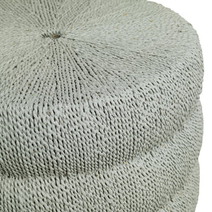 Atlas Sawyer Coastal-Inspired Accent Table with Seagrass Weave - Stylish, Durable, and Versatile Design Evergreen Fog TA11169-02