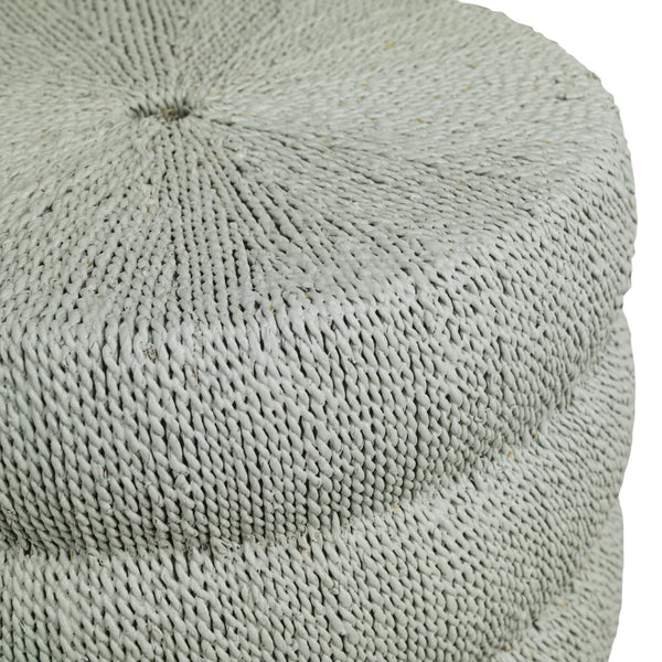 Atlas Sawyer Coastal-Inspired Accent Table with Seagrass Weave - Stylish, Durable, and Versatile Design Evergreen Fog TA11169-02