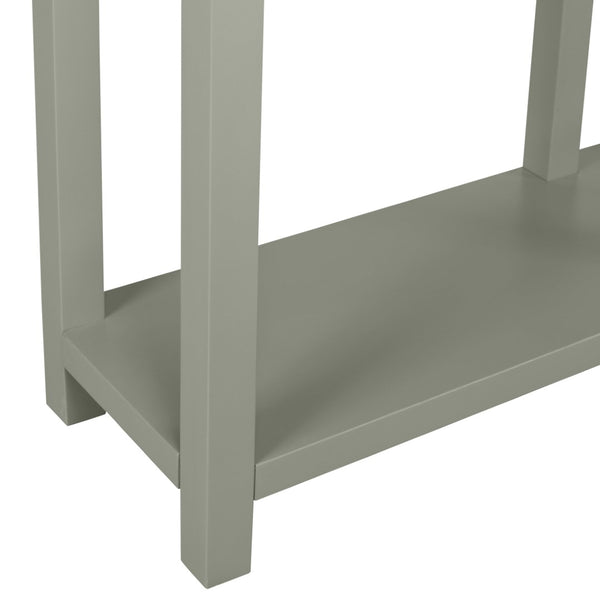Atlas Sawyer Console Table - Coastal Elegance in Evergreen Fog with Seagrass Drawers for Stylish Storage TA11170-01