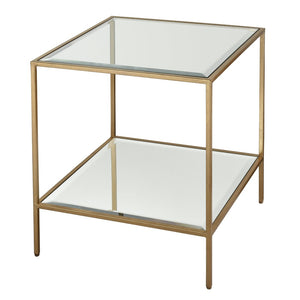 Atlas Scotch Mist Accent Table - Luxe Gold Leaf Finish, Compact Elegance for Modern & Traditional Spaces TA11172-01