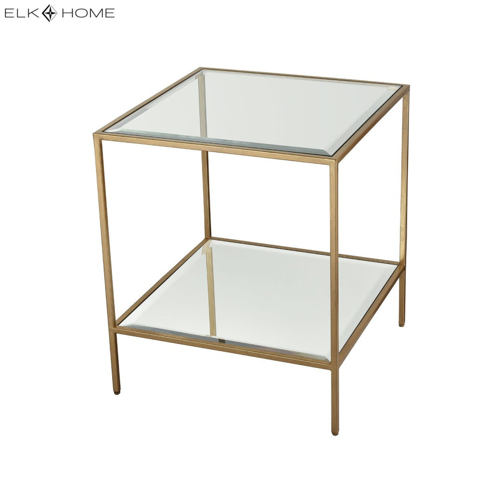 Atlas Scotch Mist Accent Table - Luxe Gold Leaf Finish, Compact Elegance for Modern & Traditional Spaces TA11172-01
