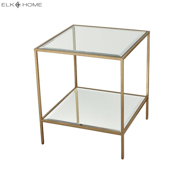 Atlas Scotch Mist Accent Table - Luxe Gold Leaf Finish, Compact Elegance for Modern & Traditional Spaces TA11172-01