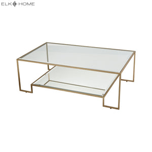 Atlas Scotch Coffee Table - Luxurious Gold Leaf Finish, Contemporary Design, Perfect for Modern Living Spaces! TA11173-01