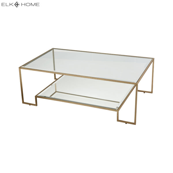 Atlas Scotch Coffee Table - Luxurious Gold Leaf Finish, Contemporary Design, Perfect for Modern Living Spaces! TA11173-01