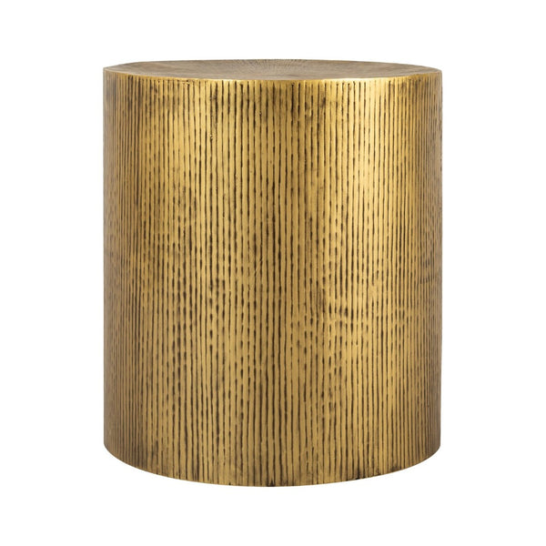 Atlas Sedeo Vintage Drum Accent Table in Antique Bronze - Compact Iron Design for Living Spaces & Entryways TA11174-01