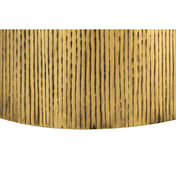 Atlas Sedeo Vintage Drum Accent Table in Antique Bronze - Compact Iron Design for Living Spaces & Entryways TA11174-01