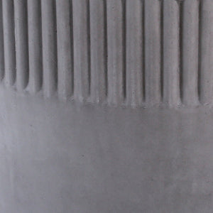 Atlas Sempre Accent Table - Modern Polished Grey Concrete Drum Table for Stylish Living Room & Patio Use TA11175-01