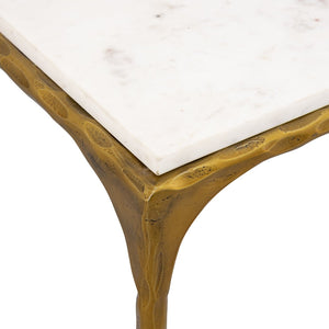 Atlas Seville Forged Coffee Table - Elegant Iron and Marble Design for Contemporary Living Spaces Antique Brass TA11177-01