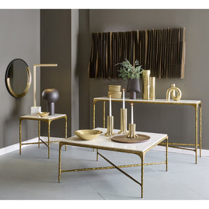 Atlas Seville Forged Coffee Table - Elegant Iron and Marble Design for Contemporary Living Spaces Antique Brass TA11177-01