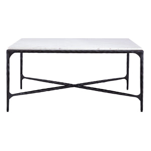 Atlas Seville Forged Coffee Table - Elegant Iron and Marble Design for Contemporary Living Spaces Graphite TA11177-02