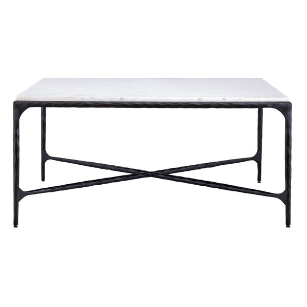 Atlas Seville Forged Coffee Table - Elegant Iron and Marble Design for Contemporary Living Spaces Graphite TA11177-02