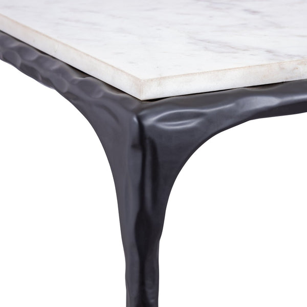 Atlas Seville Forged Coffee Table - Elegant Iron and Marble Design for Contemporary Living Spaces Graphite TA11177-02