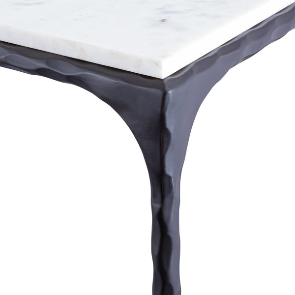 Atlas Seville Forged Console Table - Elegant Marble Top with Slim Iron Frame for Stylish Home Décor Graphite TA11178-02