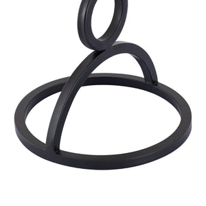 Atlas Spivey Accent Table - Chic Black Metal & White Marble Design, Stylish Side Table for Any Space TA11182-01